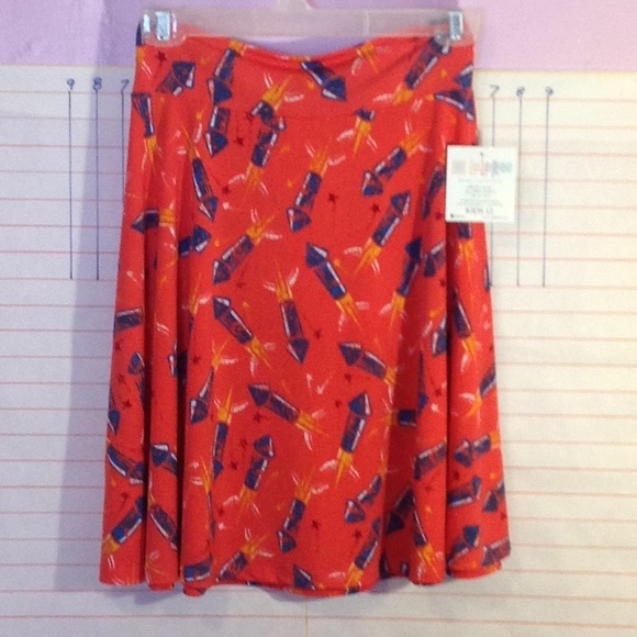 LULAROE, NWT Kids Skirt sz 12 ORANGE NWT - Picture 1 of 6